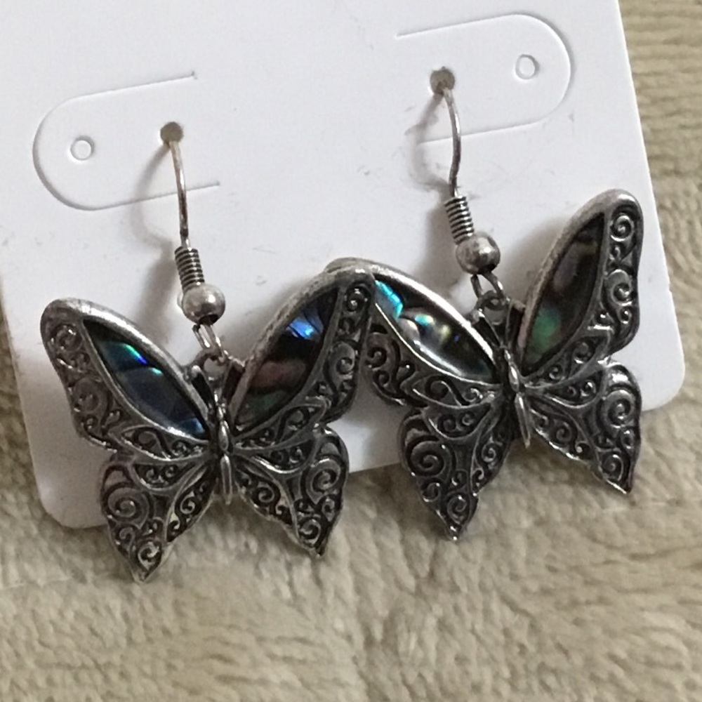 Silver Butterfly Earrings
